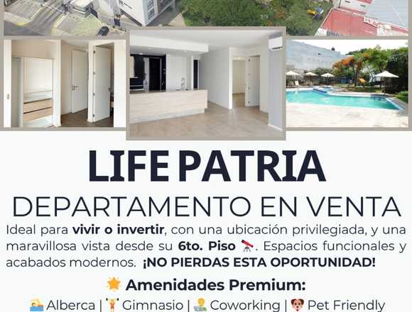 Depa en Venta en Life Patria, Zapopan. 106 Mts.