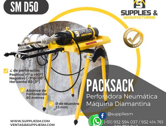  Packsack Máquina Neumática Exploración Diamantina