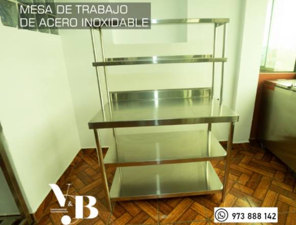 Mesa de Trabajo en acero inoxidable