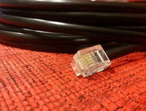 Cable telefonico RJ9 4 hilos 10 mts