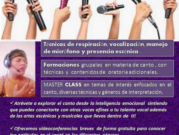 MASTER CLASS DE CANTO EN SUS DISTINTOS GENEROS