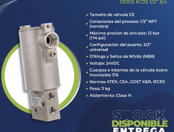 Valvula Solenoide de Acero Inoxidable