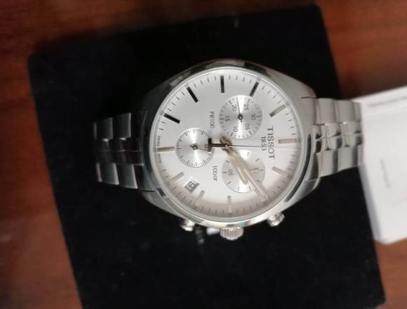 Reloj Tissot PR100 10 bar, Chronograph cara blanca