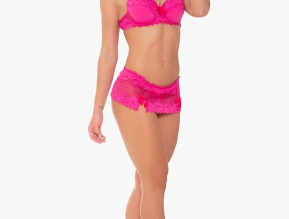 Conjunto lencería fucsia