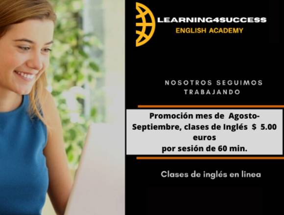 clases de Inglés grupales por video conferencias.