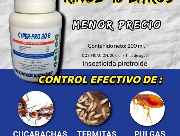 Insecticida para control de cucarachas  termitas