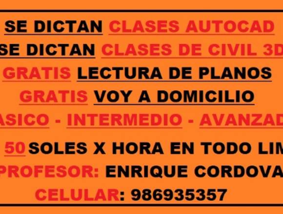 Profesor de AutoCAD y Civil3D Gratis Lect de Plano