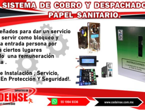 SISTEMAS DE COBRO Y DEPACHADOR DE PAPEL SANITARIO 