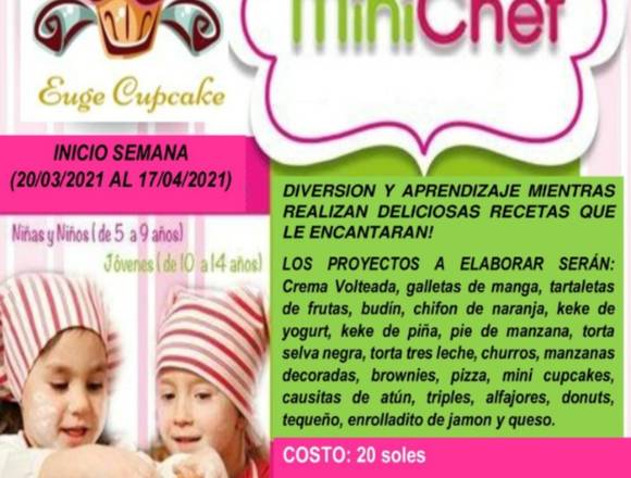 CURSO MINI CHEF PARA L@S CONSENTID@S DE LA CASA