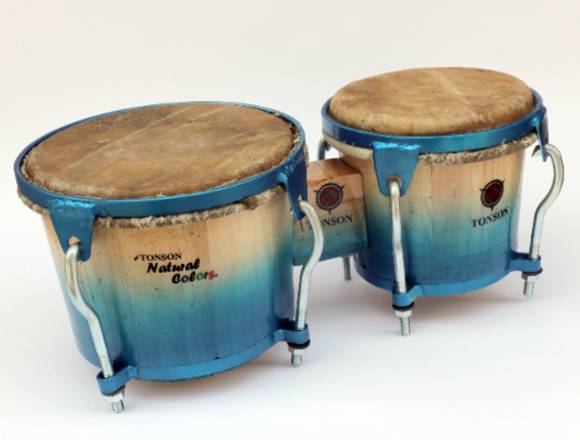 Bongo Tonson Clásico Azul + Estuche + Llave.