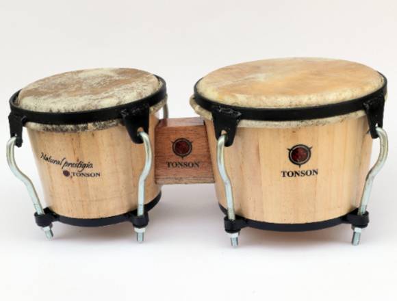 Bongo Tonson Clasico Natural + Estuche + Llave.