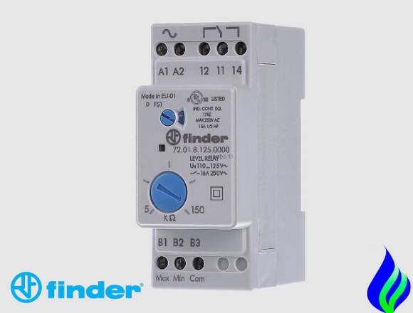 Finder Serie 72 Rele Nivel Liquido Regulable 125v