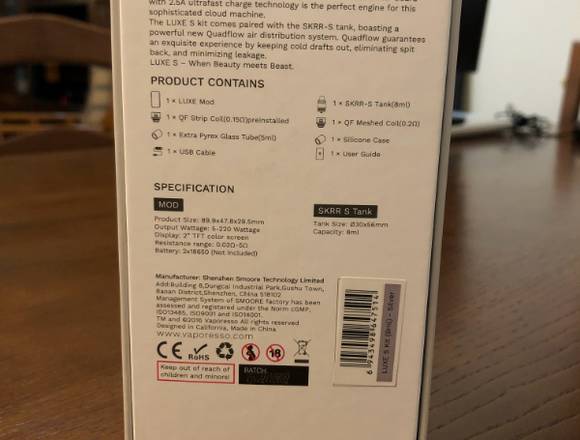 Vaporesso Luxe S Kit (c/fatura & garantia)