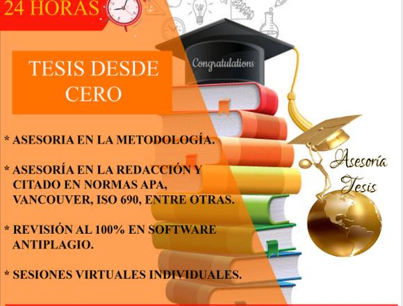 Asesoría de tesis , tesinas - Clases online