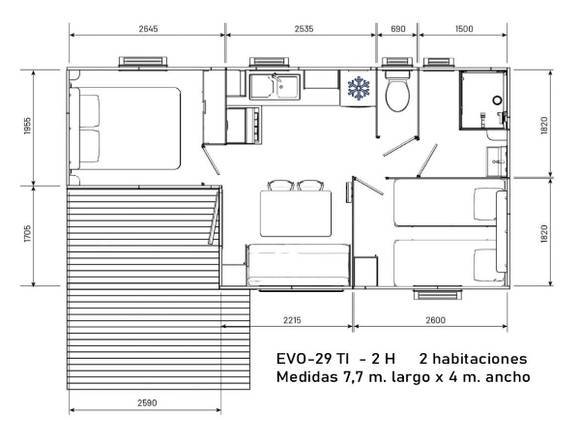 MobilHome EVO 29 T 2Hab 