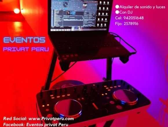 Servicio DJ y Alquiler de Luces y Parlantes