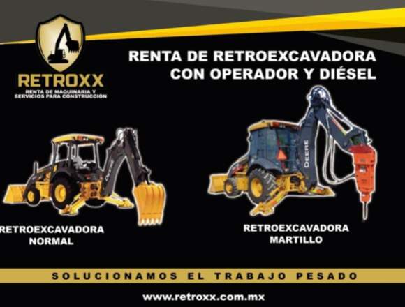 RENTA DE RETROEXCAVADORA EN MONTERREY 