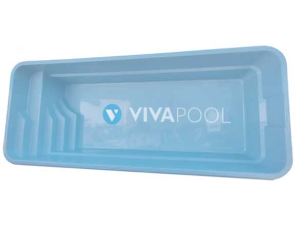 GFK Pool VERONA 8,9 Polyester Einbaubecken komplet