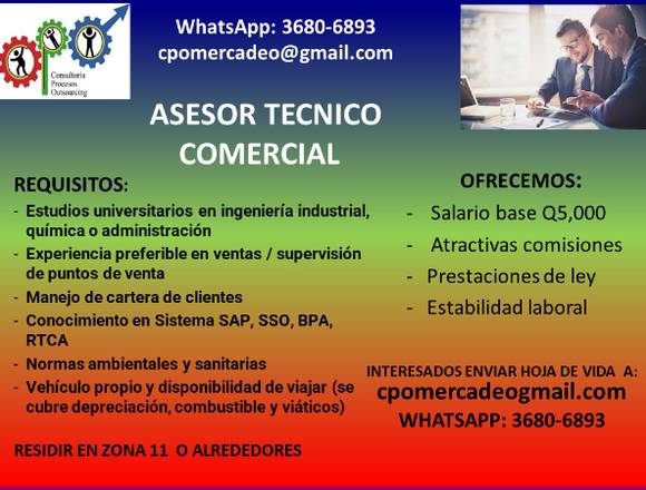 Asesor Tecnico Comercial