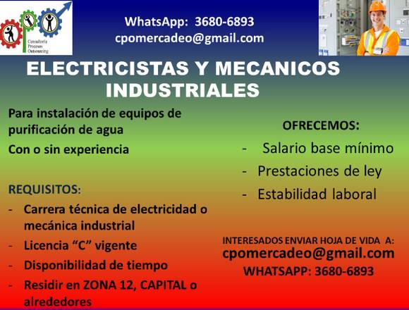 Electricistas y Mecanicos Industriales