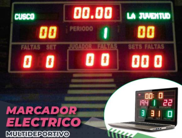 MARCADOR DELECTRÓNICO MULTIDEPORTIVO