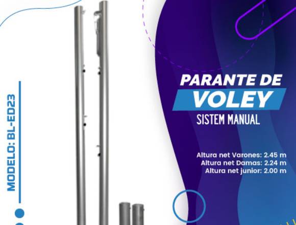 POSTE CON SISTEMA MANUAL DE VOLEY