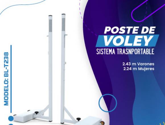 POSTE DE VOLEY TRANSPORTABLE Y PLEGABLE