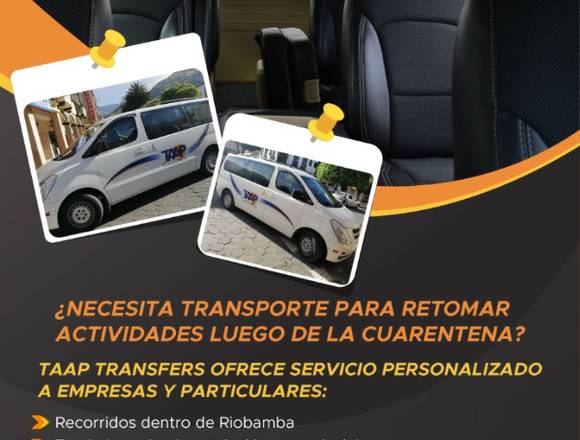 Servicio de Transporte privado puerta a puerta.