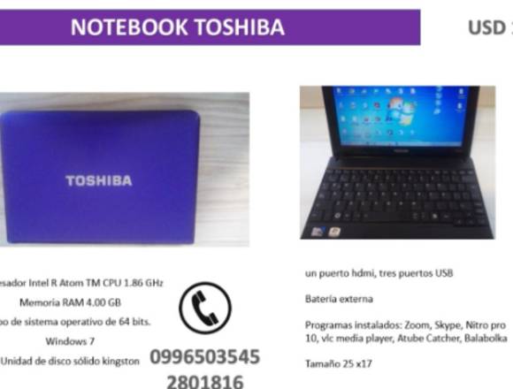 laptop toshiba actualizada