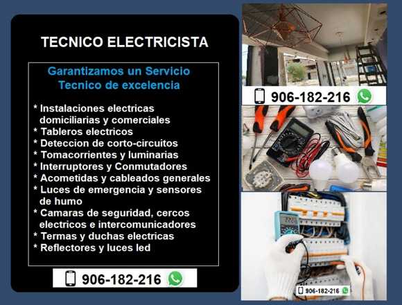 TECNICO ELECTRICISTA A DOMICILIO