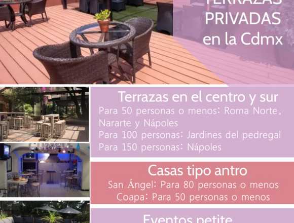 Terrazas y Venues para eventos privados