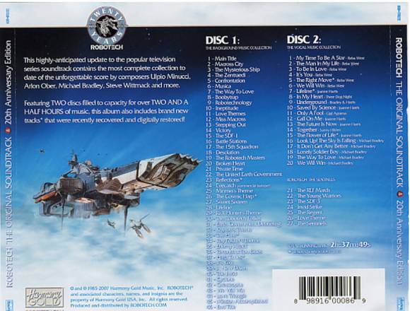 Robotech Soundtrack Edición 20 Aniversario 