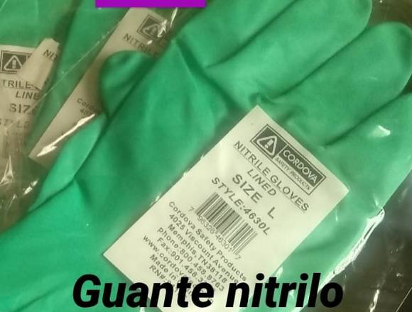 Par de guantes nitrilo flokado Cordova 