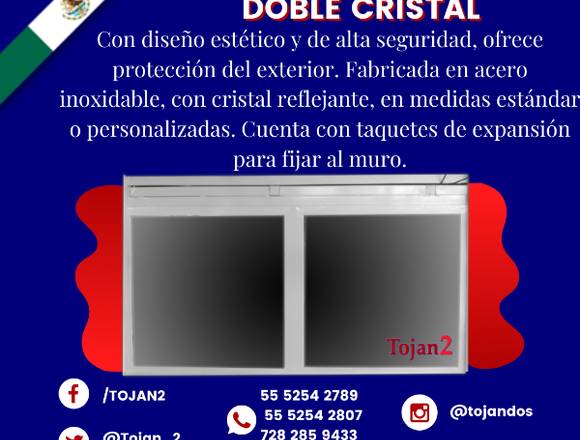 Ventana blindada de doble cristal