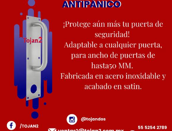 Cerradura para barra antipánico