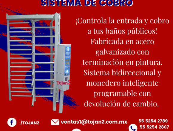 Puerta giratoria con sistema de cobro