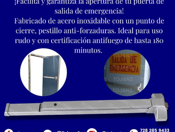 BARRAS DE PÁNICO PARA SALIDAS DE EMERGENCIA