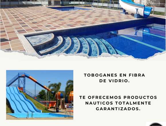 Te ofrecemos toboganes en fibra de vidrio. 