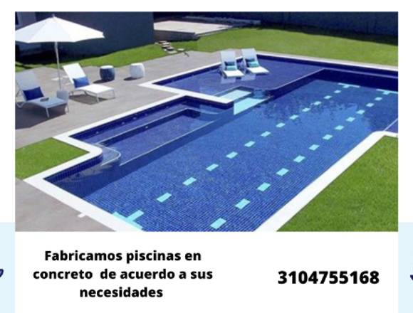 Fabricamos piscinas en concreto. 