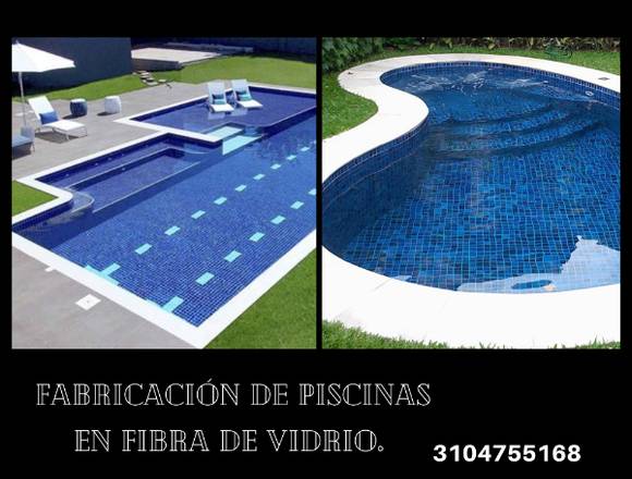 Fabricación de piscinas en fibra de vidrio.