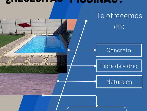 Piscinas en fibra de vidrio-concreto-naturales