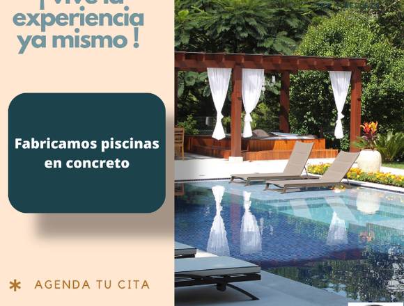 Aprovecha hermosas piscinas en concretoo