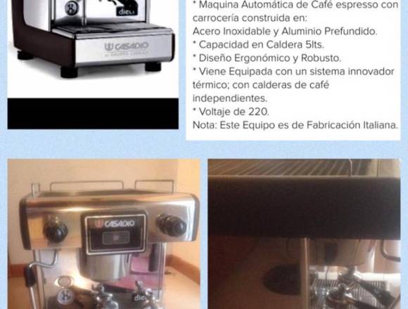 Vendo máquina de café espresso marca casadio 