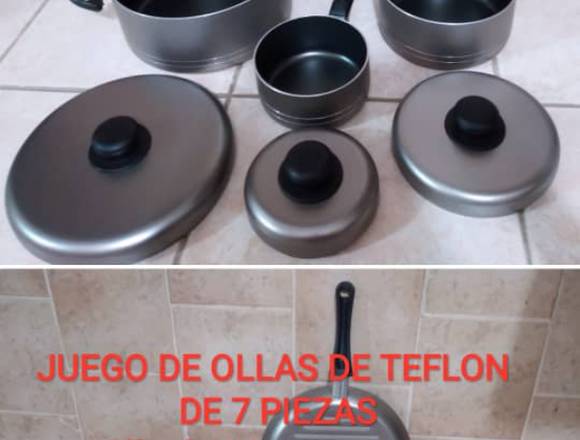 Juego de ollas de teflón