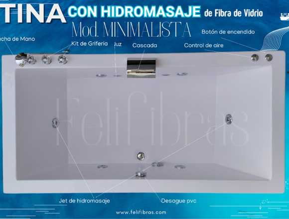 BAÑERA FELIFIBRAS A MEDIDA MODELO MINIMALISTA