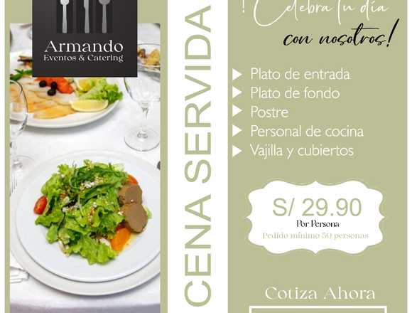 ALMUERZOS Y CENAS PARA FIESTAS