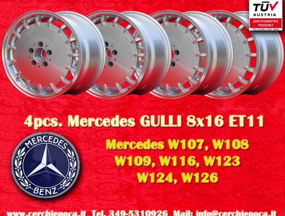 4 Stk. Felgen Mercedes GULLI 8x16 ET11 5x112 TUV