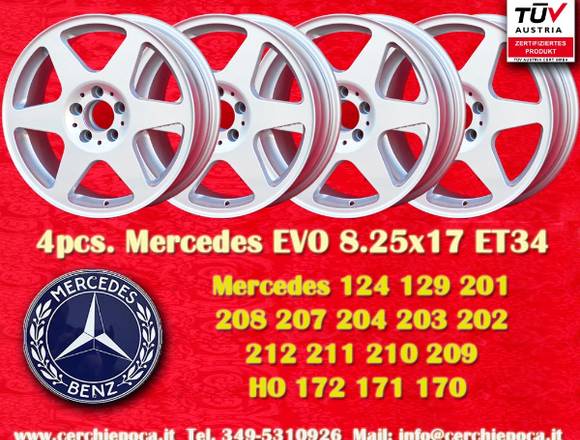 Felgen Mercedes EVO style 8.25x17 W124 W129 W201 