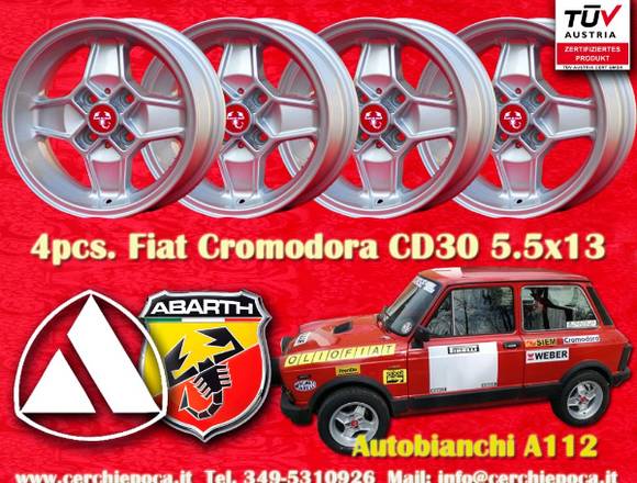 4 Felgen Cromodora Nachbau CD30 Autobianchi A112 A