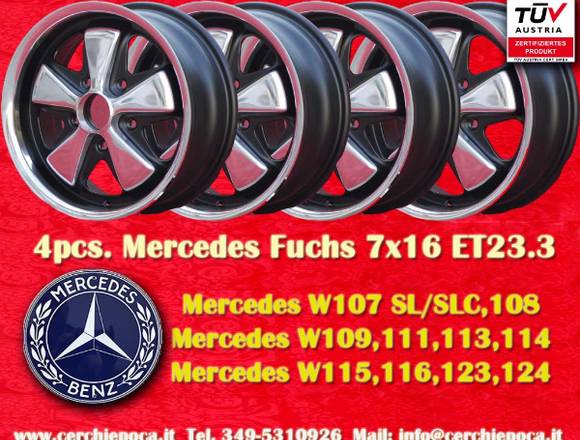 4 Stk. Felgen Fuchs Mercedes 7x16 RSR mit TUV Guta